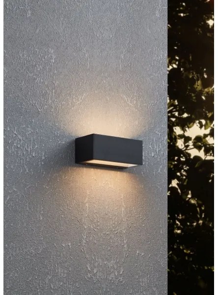 Eglo 900885 - LED Vonkajšie nástenné svietidlo SPONGANO 2xLED/5W/230V IP65