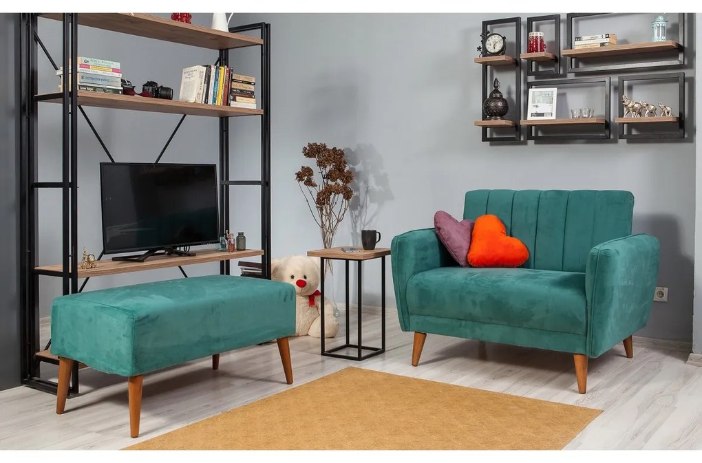 Dvojmiestna pohovka Aqua Loveseat tyrkysová