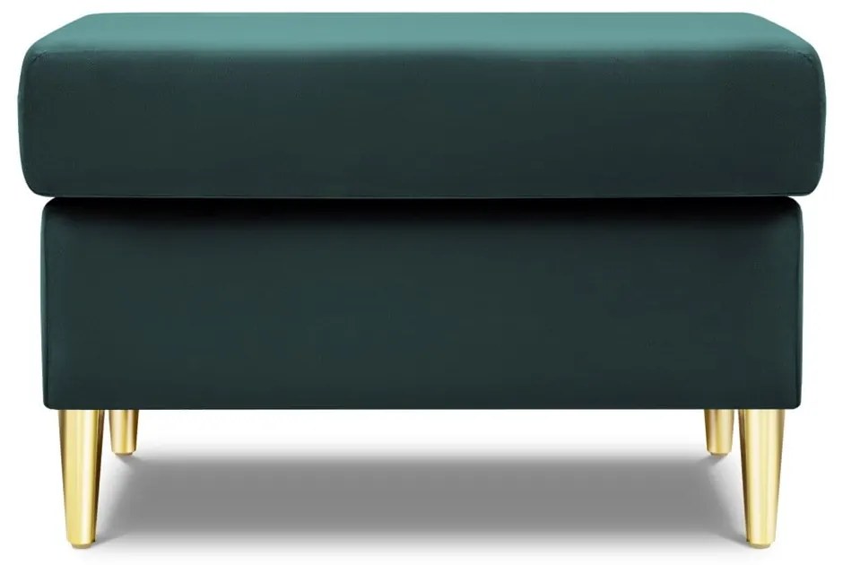 Zamatová podnožka v petrolejovej farbe Kyoto – Cosmopolitan Design