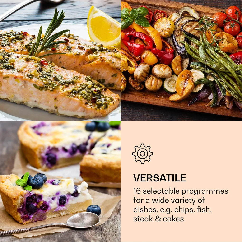AeroVital Cube Chef, teplovzdušná fritéza, 1700 W, 14 l, 16 programov, horný a spodný ohrev