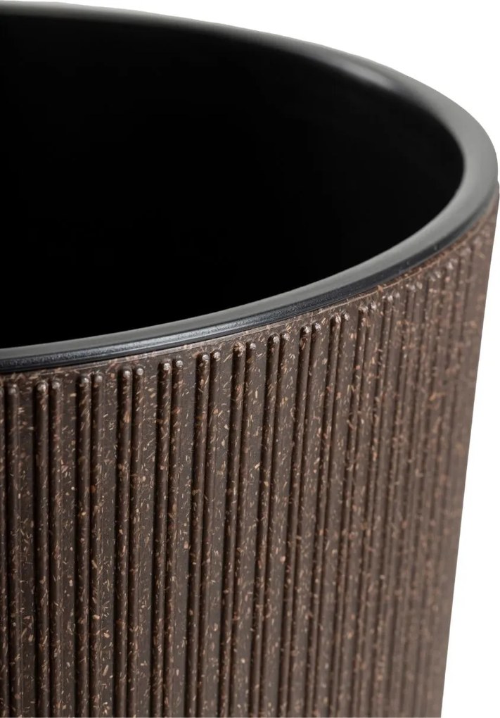 PLASTOVÝ KVETINÁČ URBANIKA ECO 36,5X19,5 CM TMAVOHNEDÁ