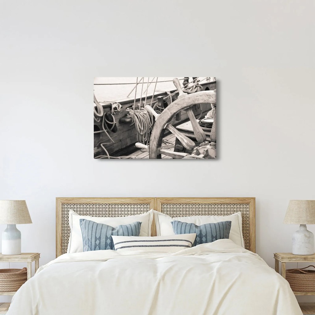 Obraz - Kormidlo plachetnice (90x60 cm)