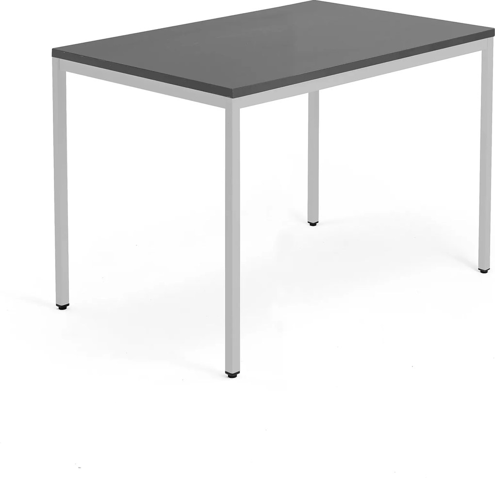 Kancelársky pracovný stôl Modulus, 1200x800 mm, čierna/strieborná