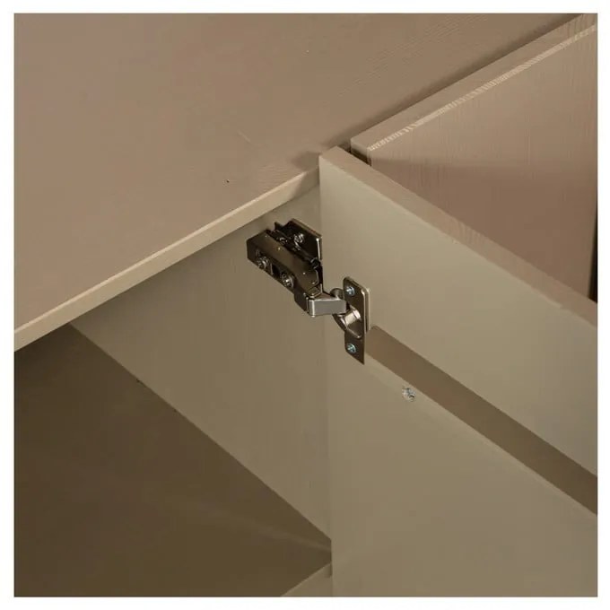 Béžová nízka komoda z borovicového dreva 200x85 cm Basu – WOOOD