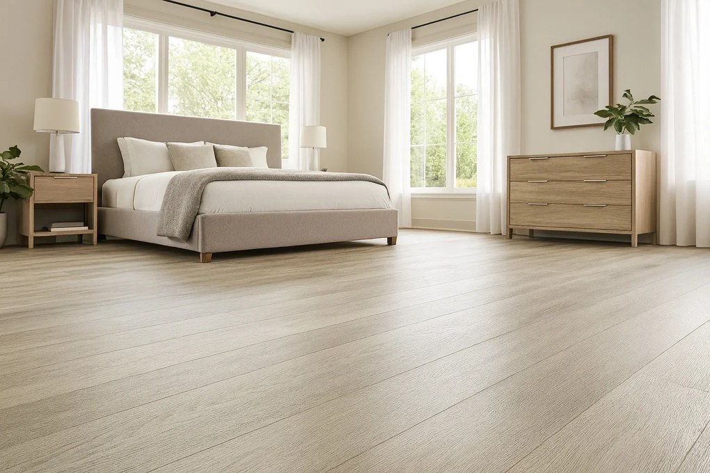 PVC podlaha - lino Blacktex Columbian Oak 629L, na mieru, šíře 3m,4m, béžová, filc, chodba / predsieň, Beauflor