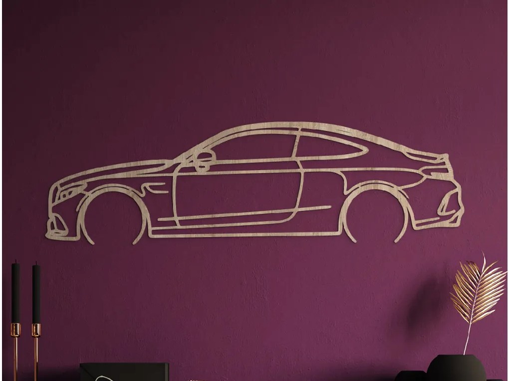 drevko Moderný obraz Mercedes C63 AMG Rozmer obrazu: 25,5 x 86 cm, Farba dekorácie: Čierna
