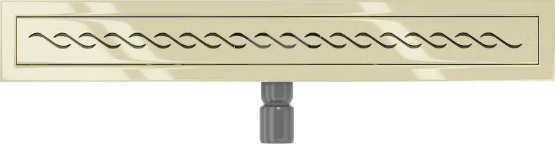 Mexen Flat M18 nerezový sprchový žľab  60 cm, zlatá, 1523060-15