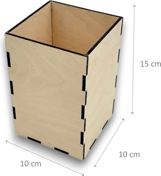 usporadejto.cz Drevený organizér do vysokého šuplíka,  VASKY - S (10 x 10 x 15 cm)