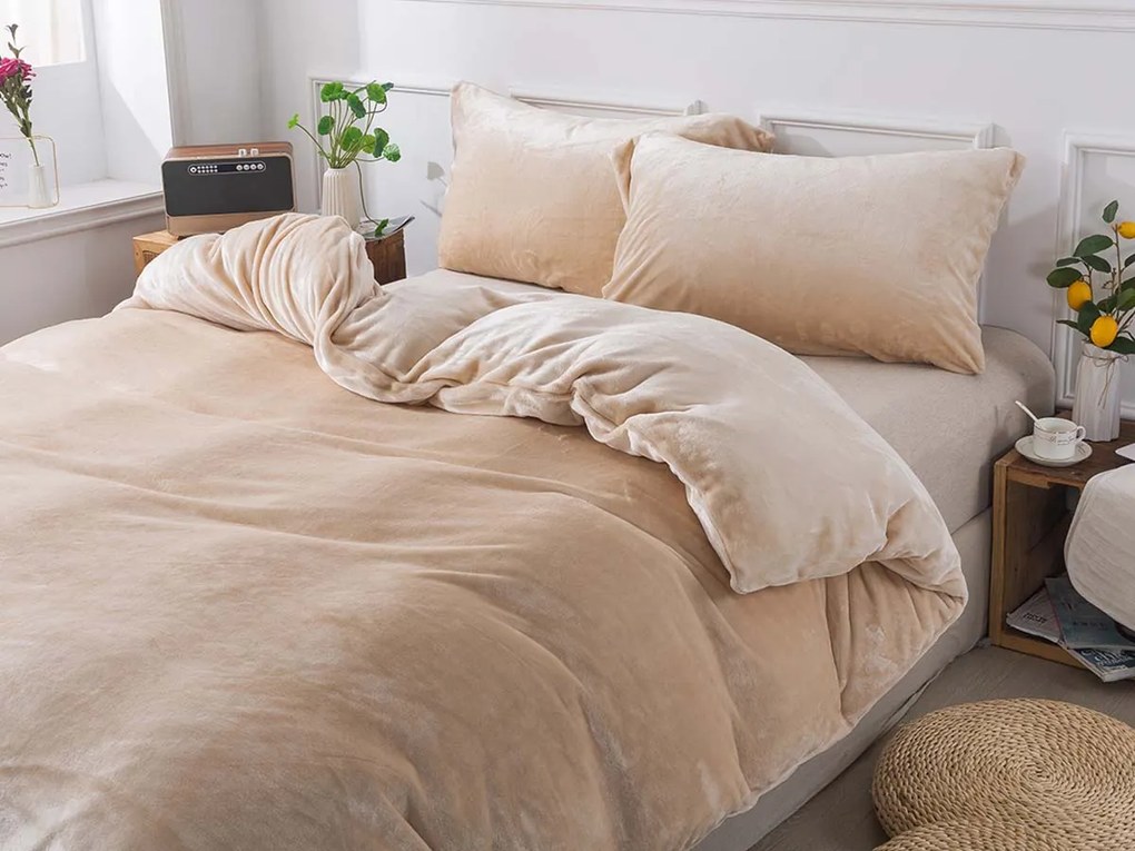 XPOSE® Mikroplyšové JORGA - biela káva