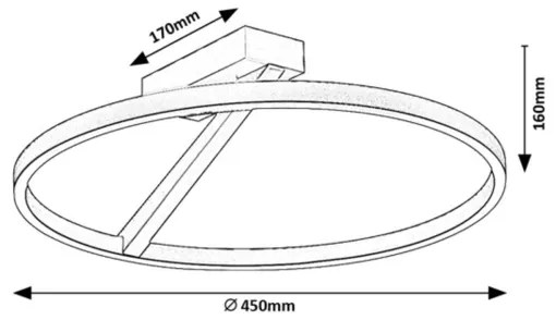 Rabalux 71351 - LED stropné svietidlo RENARA LED/24W/230V 3000K priemer 45 cm