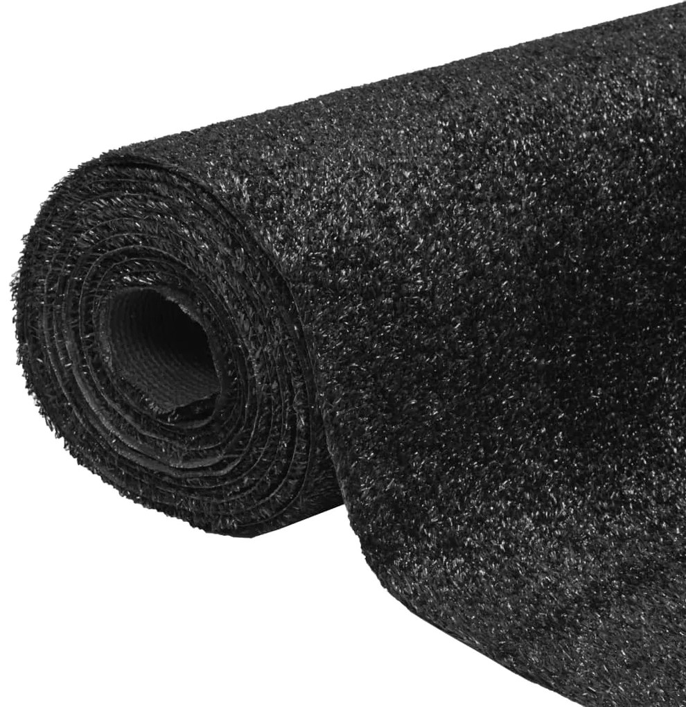 vidaXL Umelý trávnik, 1x5 m/7-9 mm, čierny