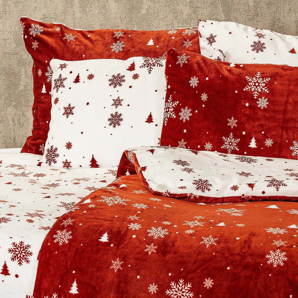 4Home Obliečky mikroflanel Happy winter, 140 x 200 cm, 70 x 90 cm
