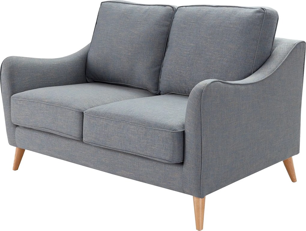 Pohovka Venuste denim blue/brown pre 2 osoby
