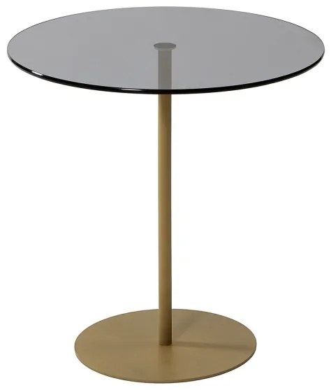 Odkladací stolík CHILL 50x50 cm zlatá/čierna