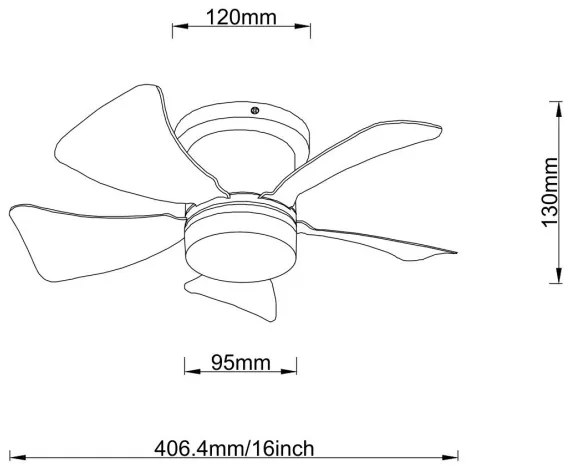 Globo 03609A - LED Stmievateľný stropný ventilátor HINES LED/10W/230V + DO šedá