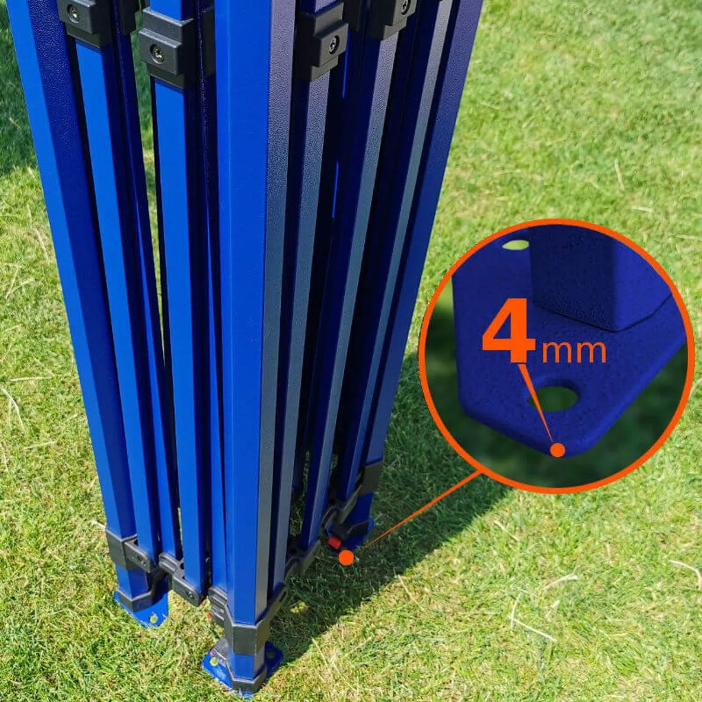 BRIMO Párty Stánky 3x4,5 m s 3 Stenami | Rýchle Rozloženie, 12.5 m² - s 3 stenami - Čierna 23