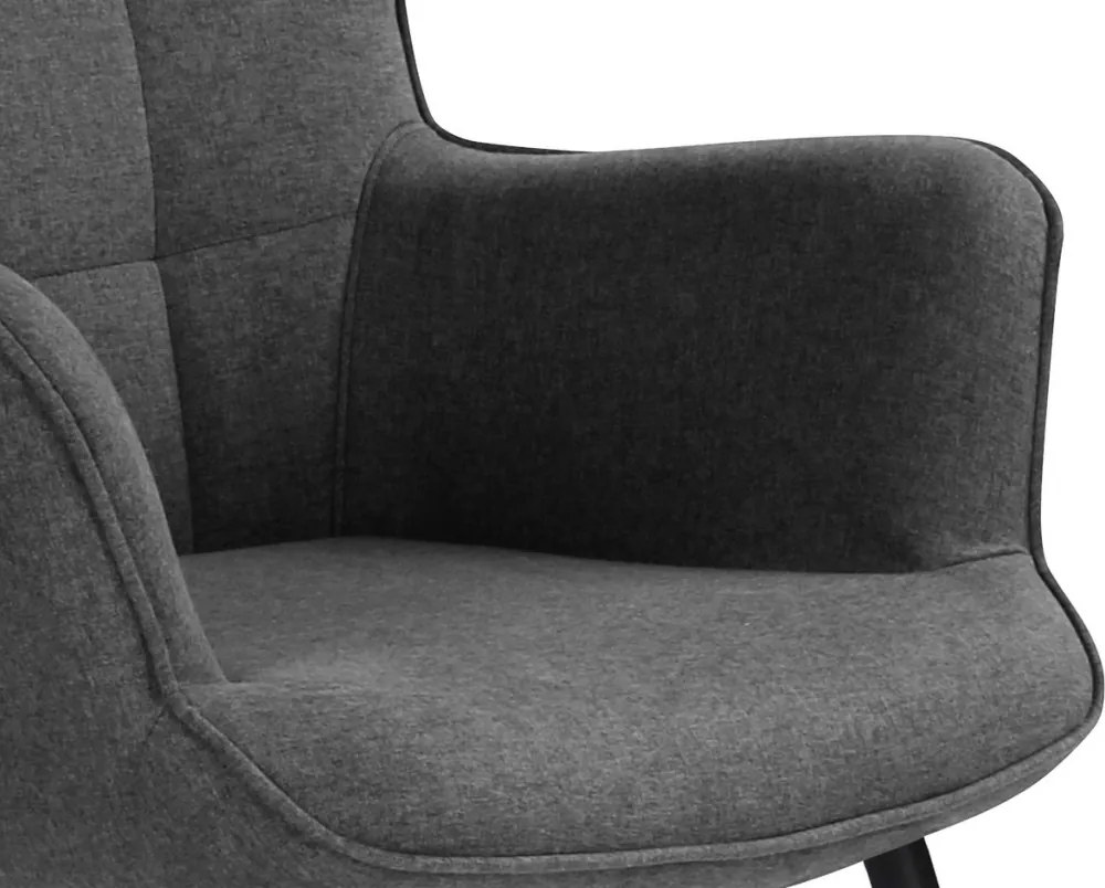 Kreslo Victoria, šedá látka