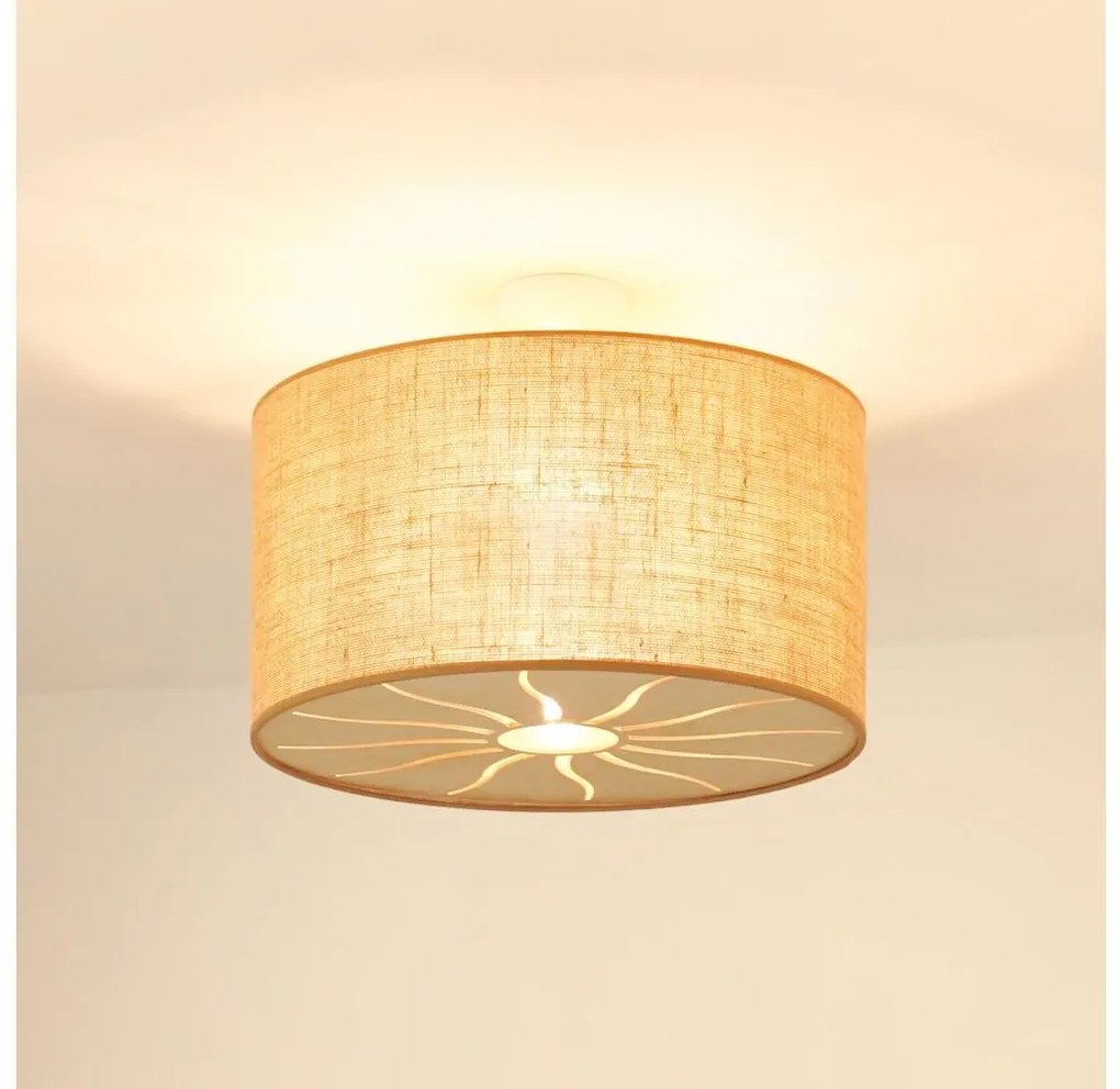 Brilagi - Prisadený luster COUNTRY ROLLER 1xE27/15W/230V pr. 45 cm béžová