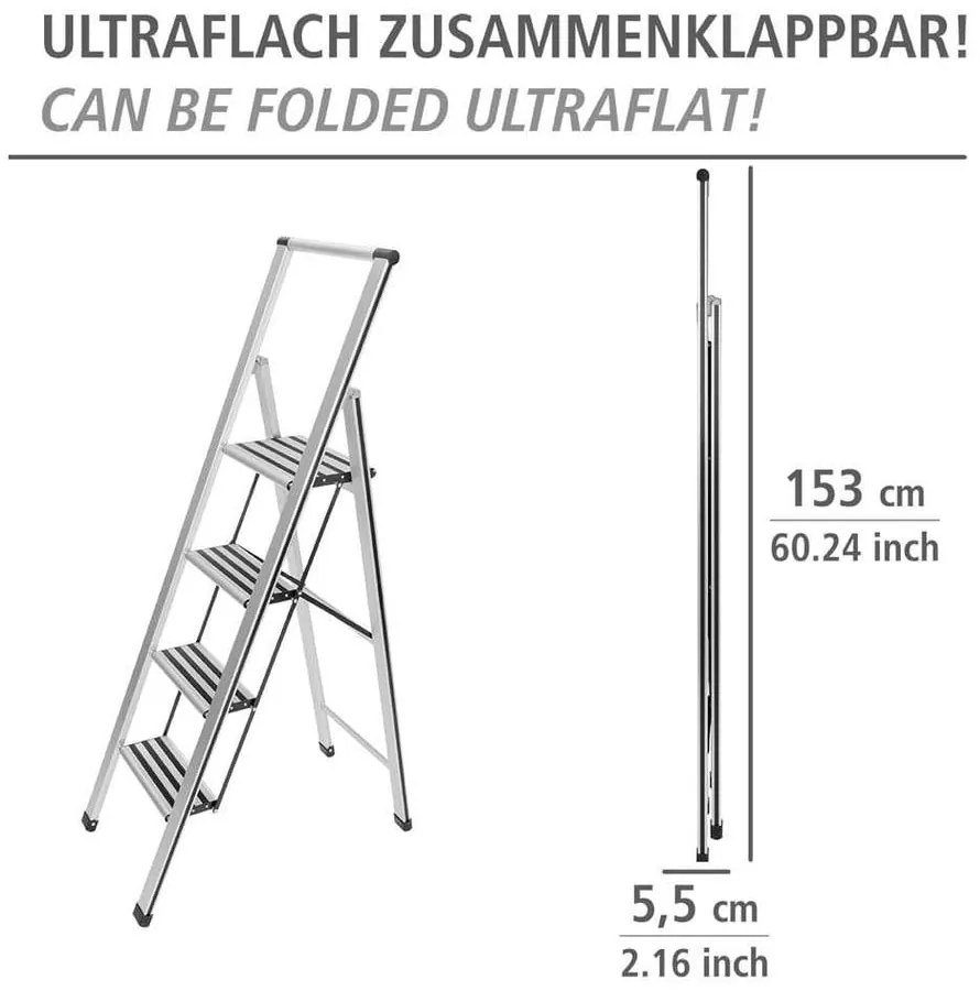 Skladacie schodíky Wenko Ladder, výška 153 cm