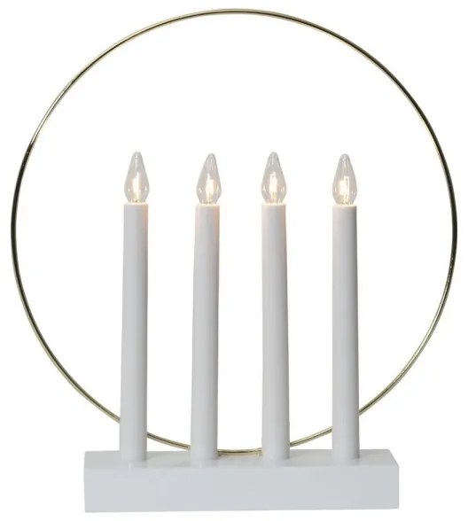 Eglo 410979 - Vianočný svietnik GLOSSY 4xE10/3W/230V biela