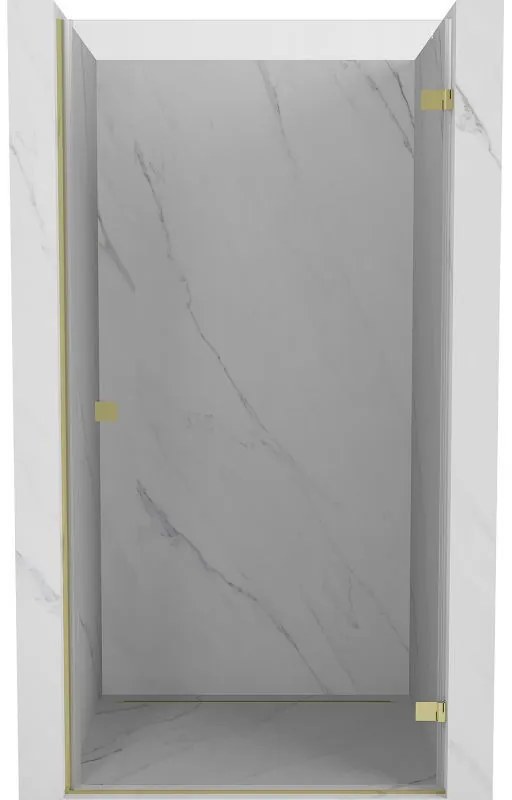 Mexen, Mexen Lunar-B pravé otočné sprchové dvere 65 cm, transparentné, zlaté - 832-065-000-50-00-P