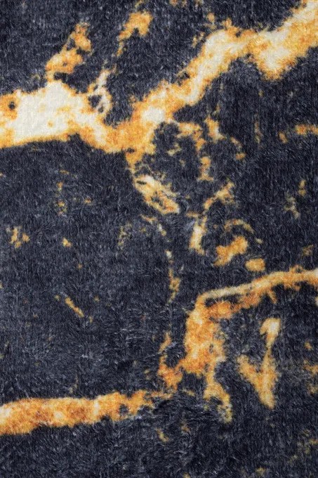 Protišmykový koberec MILANO 90055-01 čierny / zlatý