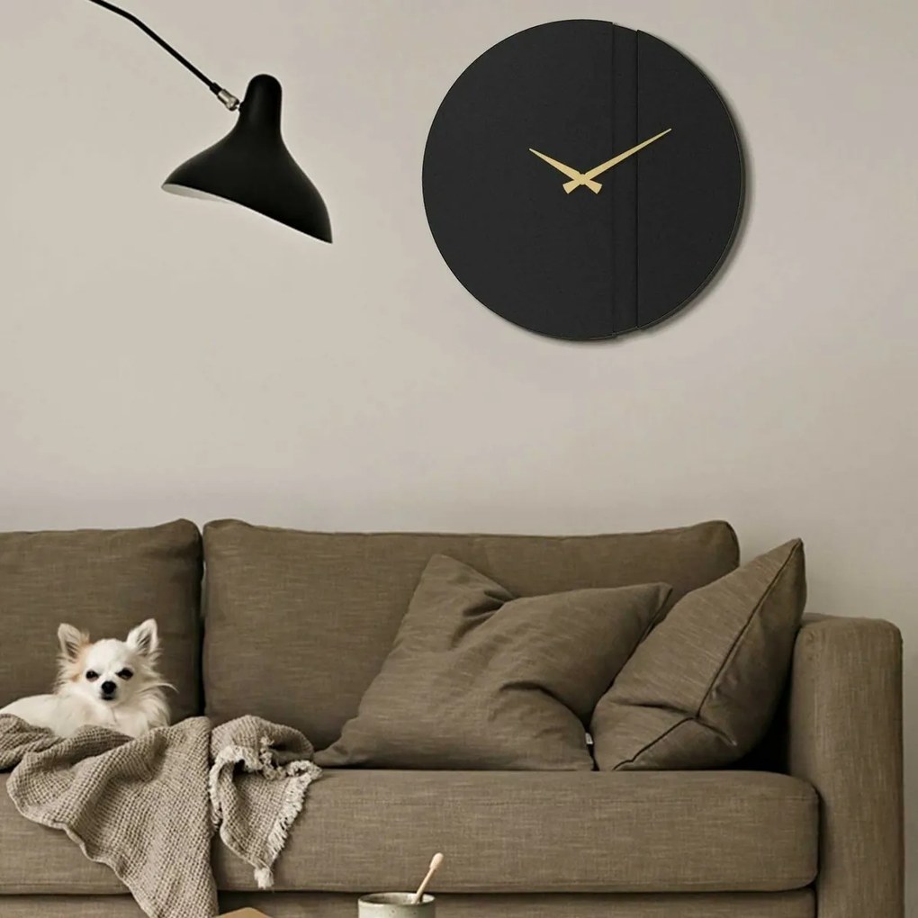 Nástenné hodiny Block APS096, Black, 46 x 46 cm