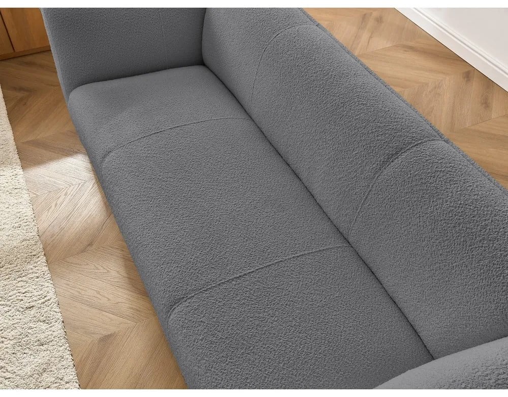 Tmavosivá pohovka z textílie buklé 242 cm Giorgia – Bobochic Paris