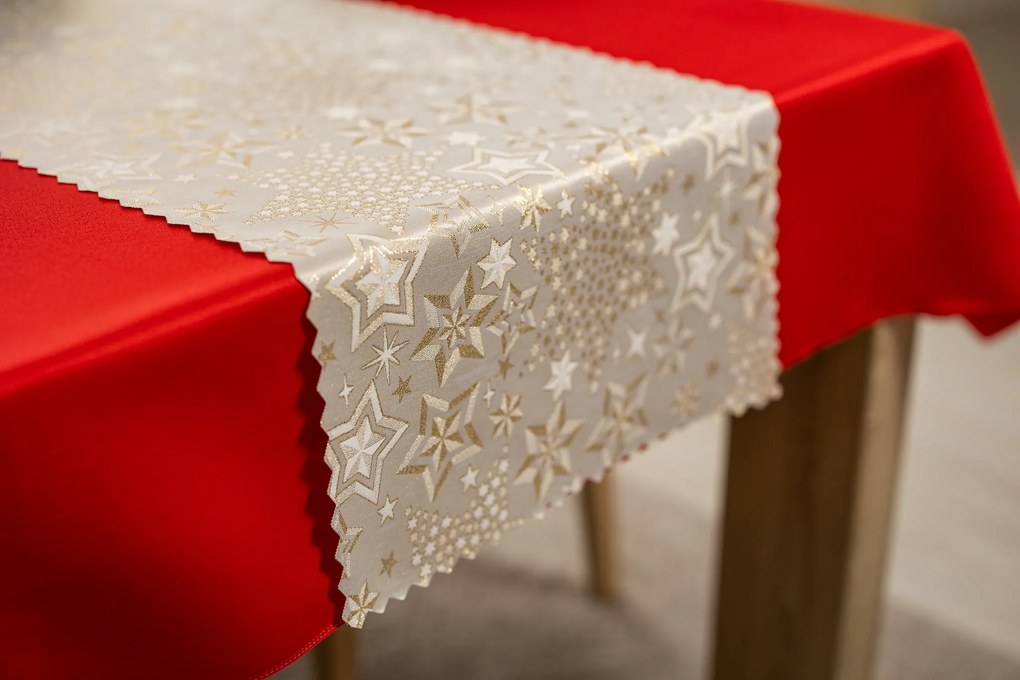 Dekorstudio Luxusný Vianočný behúň na stôl s hviezdami - zlatý SW29 Rozmer behúňa (šírka x dĺžka): 40x110cm