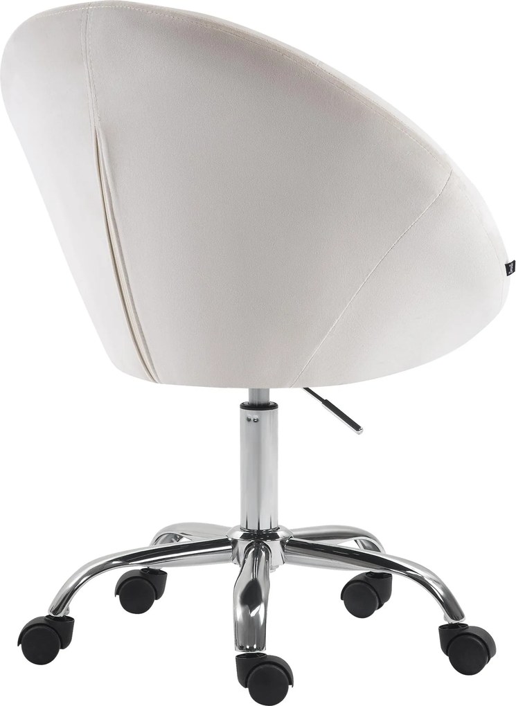 Pracovná stolička London zamat - krémová