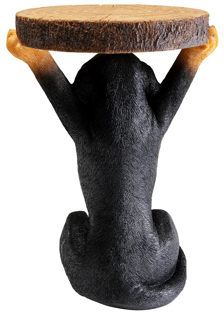 Bassotto Animal príručný stolík hnedo-čierny Ø32 cm