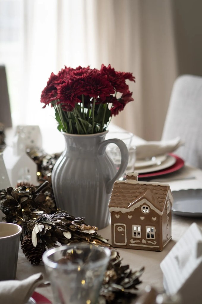 Ib Laursen Keramický svietnik Stillenat Gingerbread Square Door