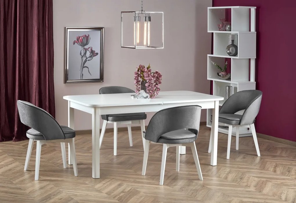 Jedálenský rozkladací stôl Florian 160/228 cm biely