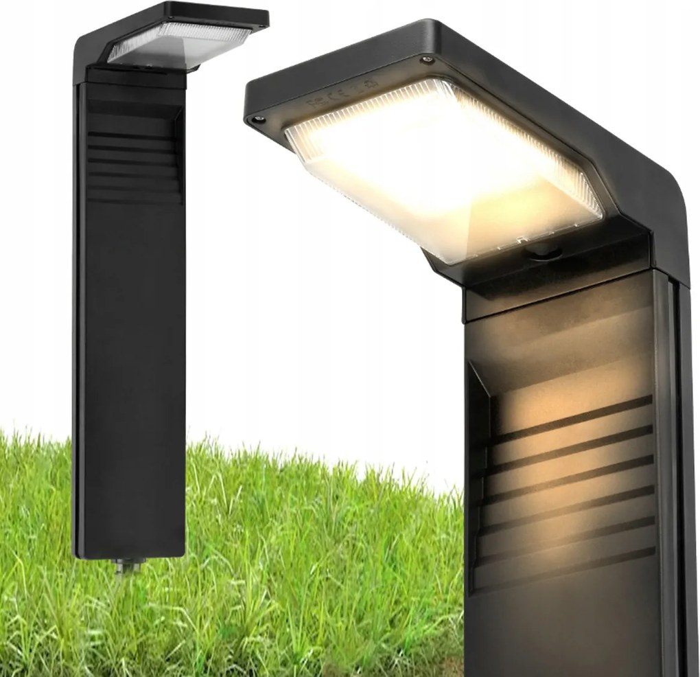 Solárna LED záhradná lampa na záhradný stĺpik so senzorom súmraku