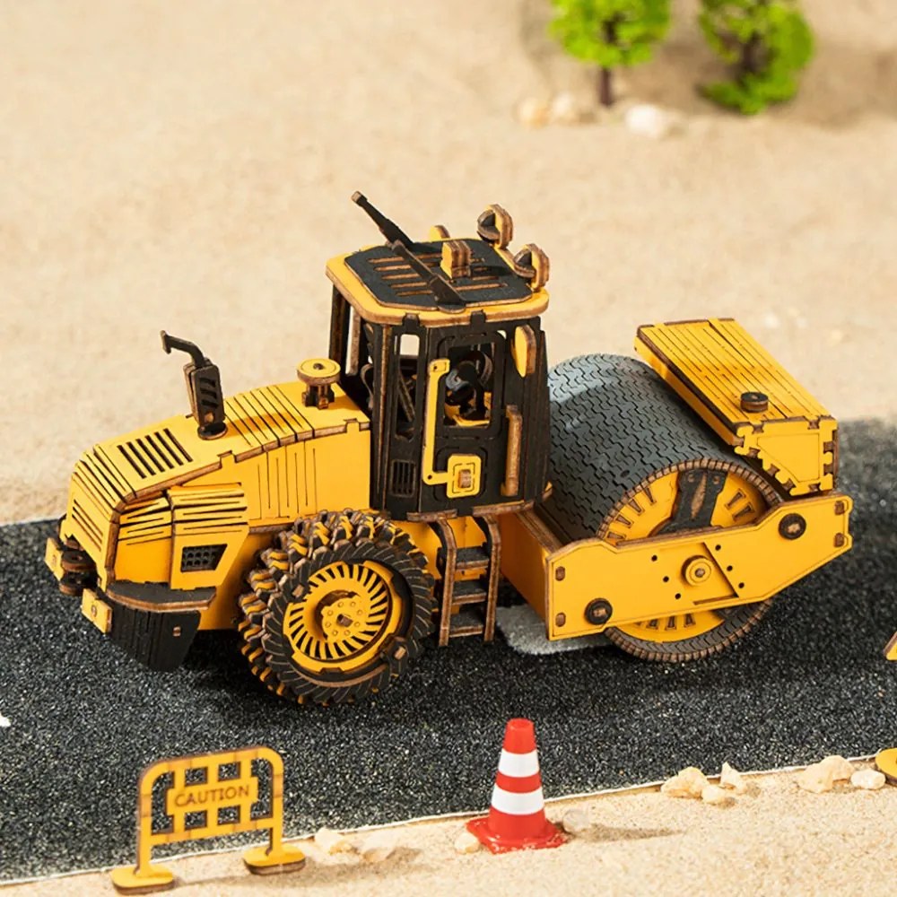 Robotime Rokr 3D dřevěné puzzle Silniční válec 149 ks