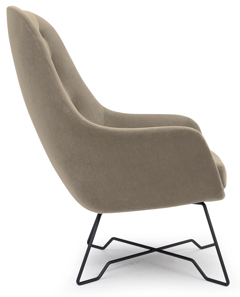 Kreslo Eliah (taupe). Akcia -20%. Vlastná spoľahlivá doprava až k Vám domov. 1098190
