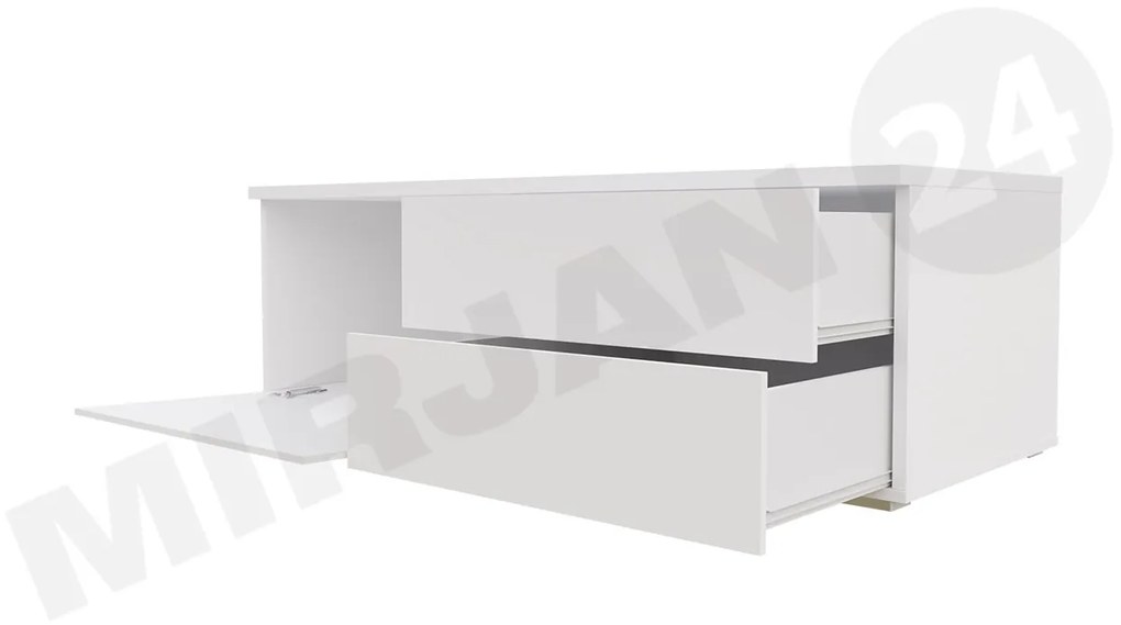TV stolík Coral XI Double (biela + lesk biely). Vlastná spoľahlivá doprava až k Vám domov. 1058398