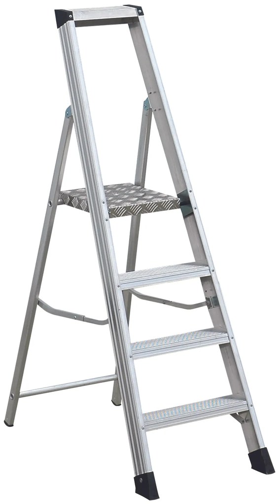 Elkop Stavebné hliníkový rebrík s plošinou 4 priečky