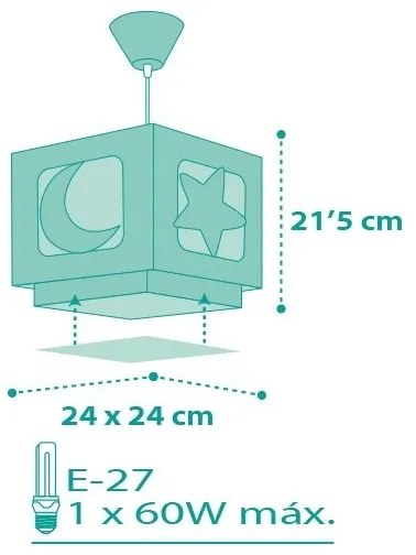 Dalber D-63232H - Detský luster MOONLIGHT 1xE27/60W/230V
