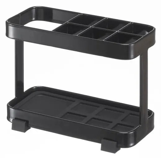 Čierny stojan na zubné kefky a pastu YAMAZAKI Tower