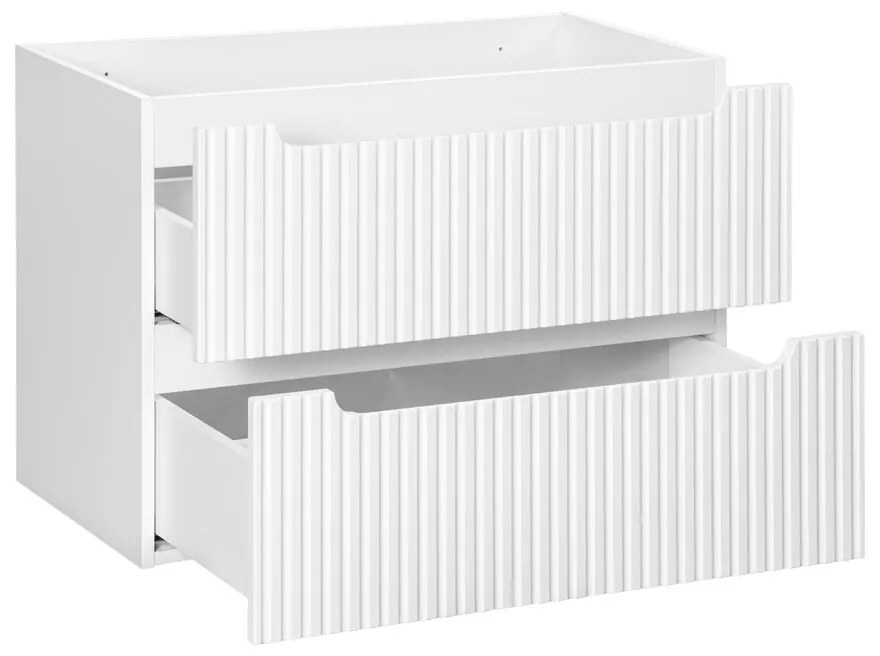 Závesná skrinka pod umývadlo Nova White I s doskou 80 cm biela/dub coast evoke