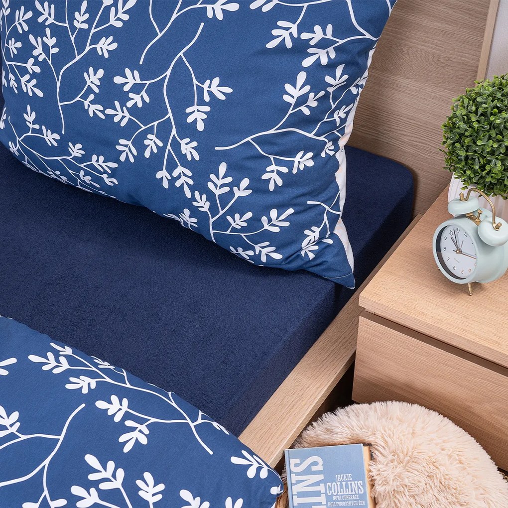 4Home Froté prestieradlo tmavomodrá, 180 x 200 cm