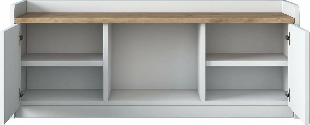 Skrinka na topánky Pilo White and Walnut