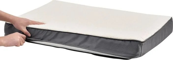 Ortopedické lôžko pre psov, 92 x 69 cm, béžovo-šedé