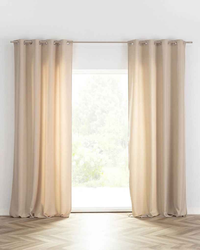 Záves BASIC s kolieskami 140x280 cm béžovy 1 ks.