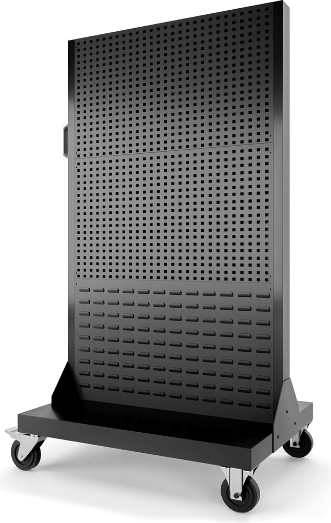 Stena na náradie, panel na náradie MARIUSZ, 965 x 1555 x 610 mm, All Black: čierny