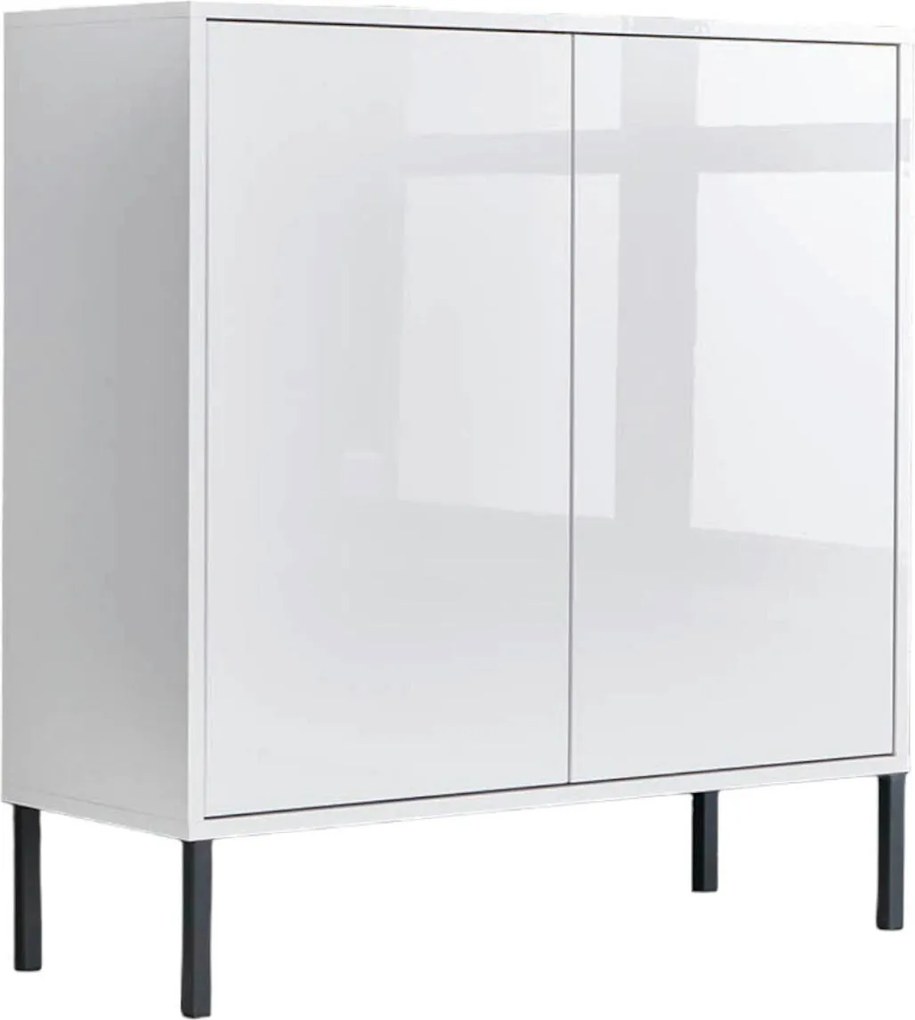 XXXLutz KOMODA, biela, biela s vysokým leskom, 79/86/33 cm MID.YOU - Komody - 001067000701
