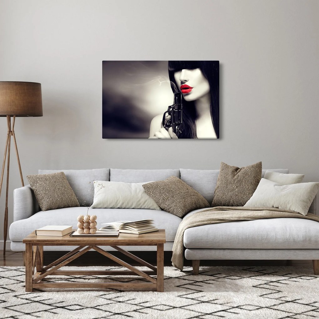 Obraz - Tajomná žena (90x60 cm)
