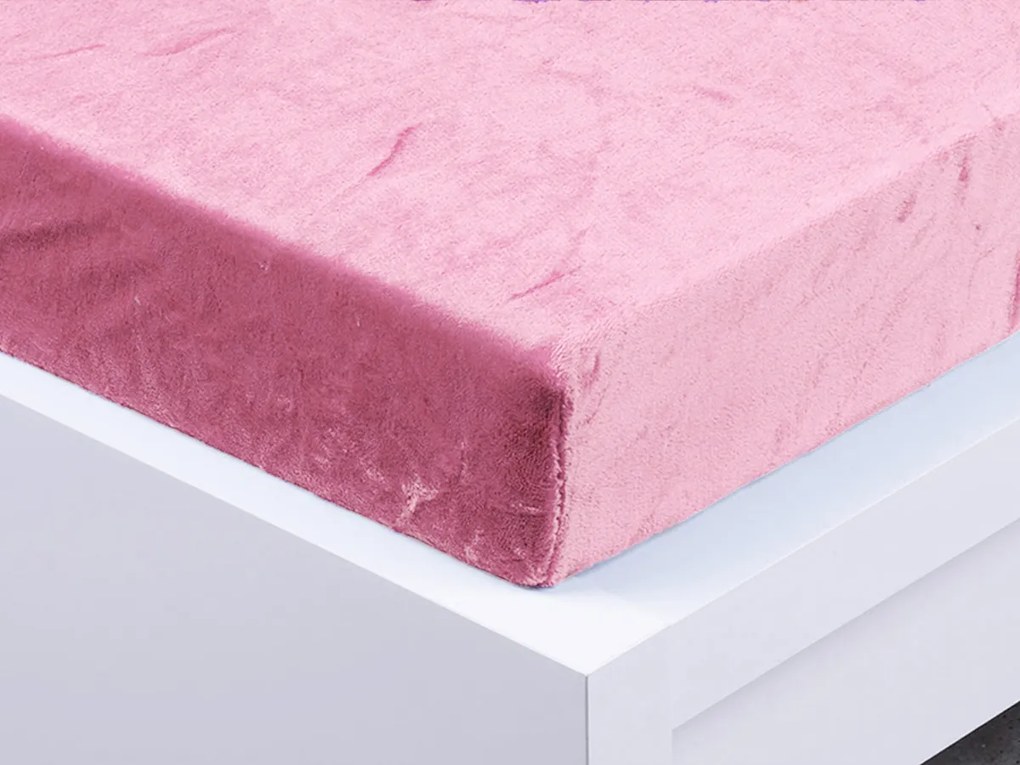 XPOSE® Mikroplyšová plachta Exclusive - ružová 180x200 cm