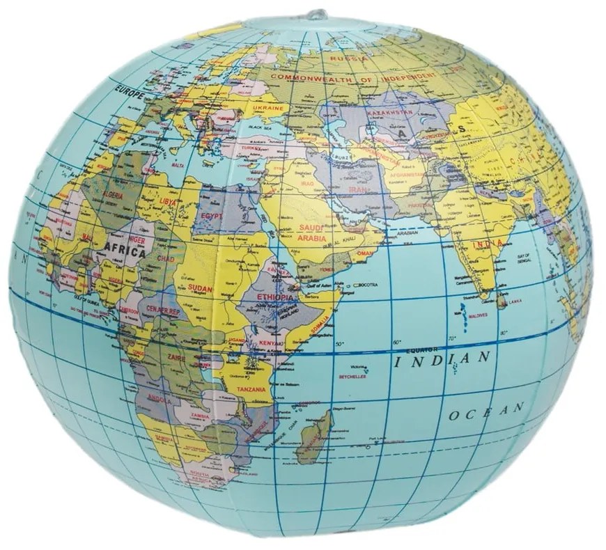 Nafukovací glóbus Rex London World Map